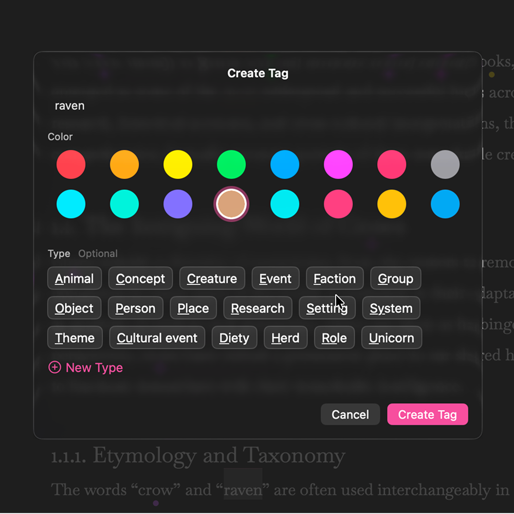 Create and view tags